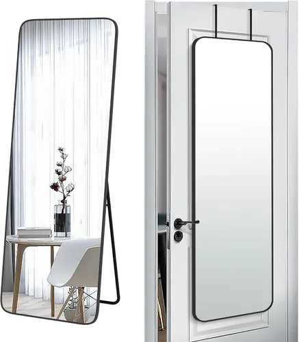Miniatura 17 de SCWF-GZ - Espejo rectangular de longitud completa de 20x30 pulgadas, para montar en la pared, colgante o apoyado contra la pared, con marco de metal