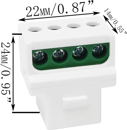 Miniatura 2 de 6PCS RJ11 Tornillo Jack CAT3 Teléfono Keystone Jack Teléfono Cuatro Núcleos Módulo, Blanco
