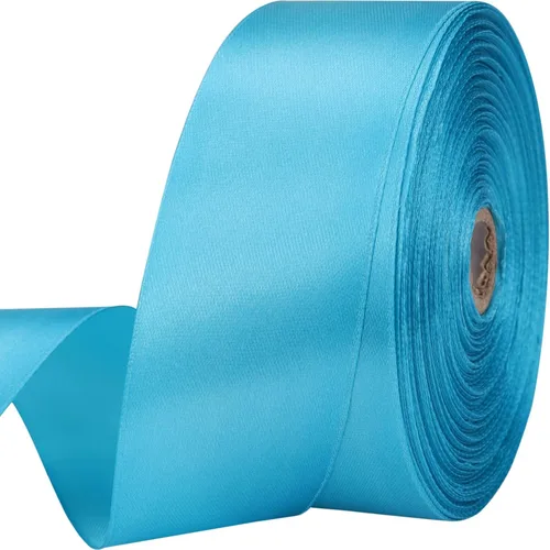Miniatura 63 de Cinta de satén dorada de 1 pulgada de 50 yardas para envolver regalos, bodas, manualidades, Navidad, Pascua, flores, cabello, decoraciones de Dorado