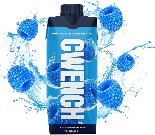 Miniatura 2 de CWENCH HYDRATION Bebida deportiva con electrolitos lista para beber, sabor a frambuesa azul, bebida de hidratación sin azúcar con vitaminas B, 6