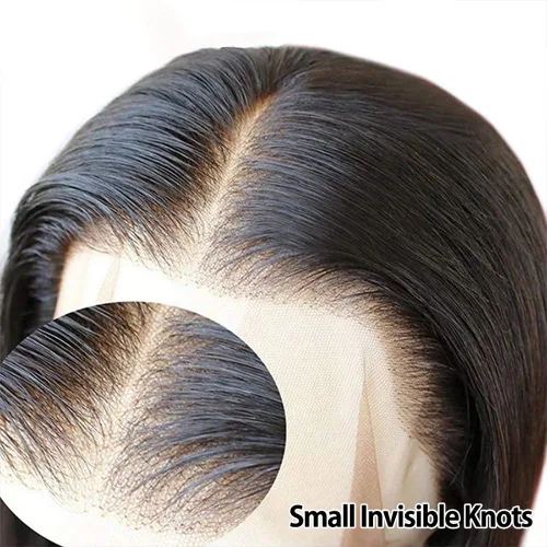 Miniatura 6 de Cierre frontal de encaje HD 13x4 de oreja a oreja recto transparente encaje frontal cierre de cabello humano pre arrancado con pelo de bebé 100% sin
