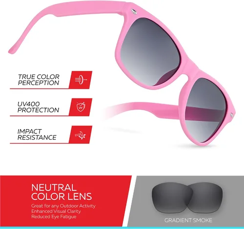 Miniatura 183 de Retro Rewind Lentes de sol para niños y niñas de 3 a 12 años, inastillables, UV400, lentes de sol para niños pequeños