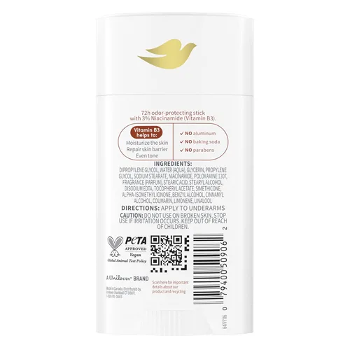 Miniatura 2 de Dove VitaminCare+ Desodorante en barra libre de aluminio para protección de olores 72H Desodorante transpirable de coco y karité para mujeres, 2.6