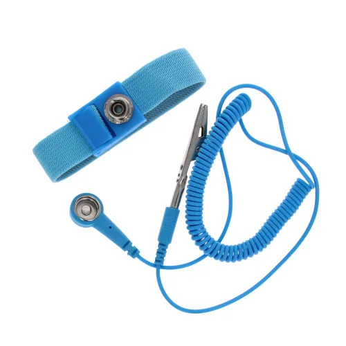 Miniatura 2 de Othmro Correa de muñeca ESD antiestática inalámbrica PV18, pulsera antiestática inalámbrica, correa de muñeca tejida flexible, banda de descarga