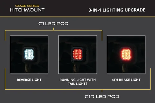 Miniatura 4 de Diode Dynamics Kit de luz de reversa HitchMount compatible con Ford F-150 2011-2014, C1R + Freno