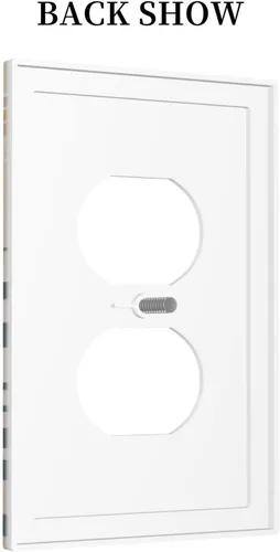 Miniatura 4 de Cubiertas Decorativas para Tomacorrientes Abstractas de Mediados de Siglo Moderno Arco Boho Sol Dorado Hoja 1-Gang Placa de Pared Receptáculo Dúplex