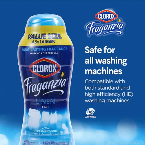 Miniatura 5 de Clorox Fraganzia - Cuentas potenciadoras de aroma para lavandería con cristales en aroma a lino - Cuentas perfumadas para lavado para ropa y sábanas