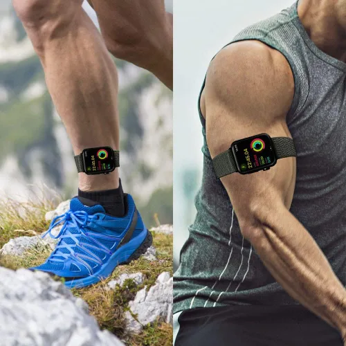 Miniatura 7 de IFCASE Paquete de 2 brazaletes deportivos de nailon para Apple Watch de 1.929 in 1.811 in 1.772 in 1.732 in 1.654 in 1.614 in 1.575 in iWatch Series