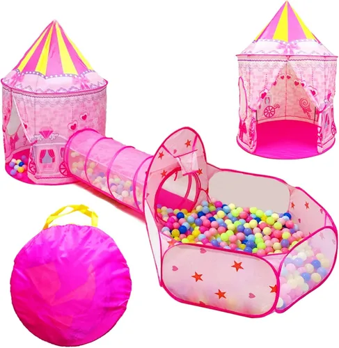 Miniatura 9 de 1 pieza Tienda de campaña de ingeniería para niños, piscina de pelotas para niños pequeños, casa de juegos plegable para interiores y exteriores
