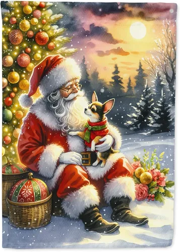 Miniatura 9 de Caroline's Treasures DAC4159CHF - Bandera de casa de Husky siberiano y Papá Noel para porche, grande, para colgar en la pared, poliéster