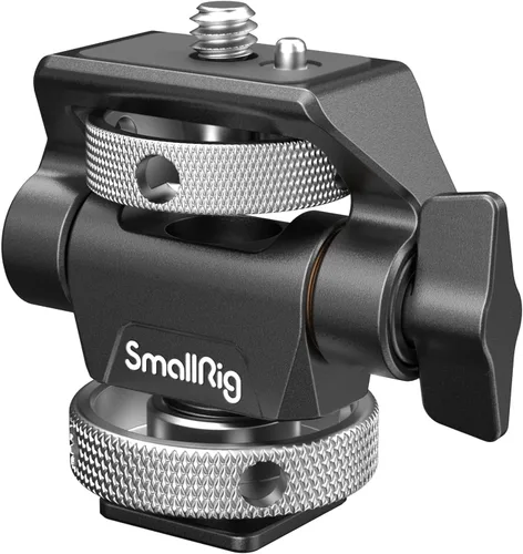SmallRig Soporte de montaje para monitor de campo giratorio e inclinable ajustable con soporte de zapata fría para monitor de 5" y 7"