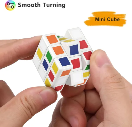 Miniatura 3 de Vdealen - Juego de 24 mini cubos rompecabezas para fiestas para niños, cubo mágico de 3x3 de 1.18 pulgadas para recompensas escolares y premios