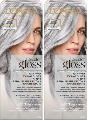Miniatura 17 de L'Oreal Paris Le Color One Step Toning Hair Gloss, Castaño Frío, 4 onzas Fresco Morena