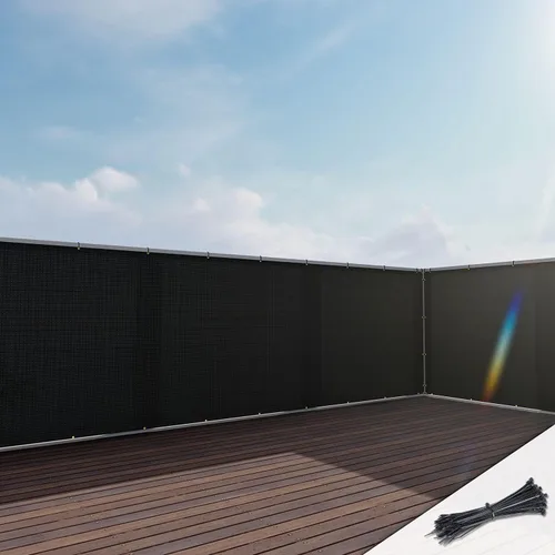 Miniatura 7 de E&K Sunrise - Malla de privacidad para terraza, balcón, porche, cubierta, protección al aire libre, cerco de protección, red de patio, piscina