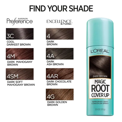 Miniatura 11 de L'Oreal Paris Root Cover Up Spray Corrector Temporal de Canas Marrón Oscuro 2 Oz (Paquete de 2) (El Empaque Puede Variar)