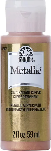 Miniatura 21 de FolkArt Pintura Acrílica Metálica para Manualidades, Fucsia Chispeante 60 ml Pintura Premium con Acabado Metálico, Perfecta para Aplicar Fácilmente