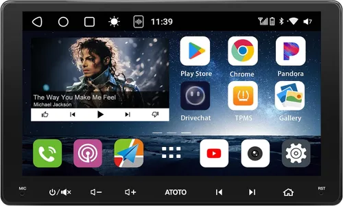 Miniatura 4 de S8 de 8 núcleos de 9 pulgadas 4G+32G Android estéreo de coche doble din, CarPlay inalámbrico y Android Auto, 4G LTE/WiFi y BT y USB Tethering
