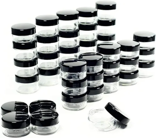 Miniatura 12 de 5 Gramos Contenedores de Muestra con Tapas, 25 Piezas Mini Contenedores de Maquillaje, Contenedores Cosméticos de Viaje de Plástico Vacío