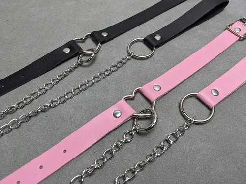 Miniatura 5 de Gargantilla de cuero para mujer, correa punk, gótica Y2K, accesorios de disfraz de cosplay