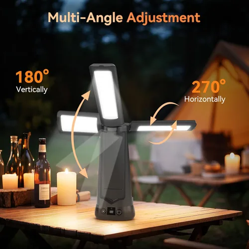 Miniatura 3 de Dimgogo15000mAh Luz recargable para acampar, luz de trabajo LED portátil Standing Light with 7ft Max Height, 5500 Lumen 6500/4500/3500K Dimmable