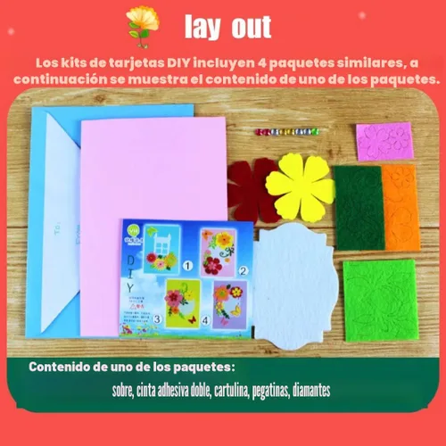 Miniatura 3 de QIAONIUNIU Kits de fabricación de tarjetas, kits de tarjetas de felicitación hechas a mano para niños, tarjetas de Navidad plegadas y sobres a