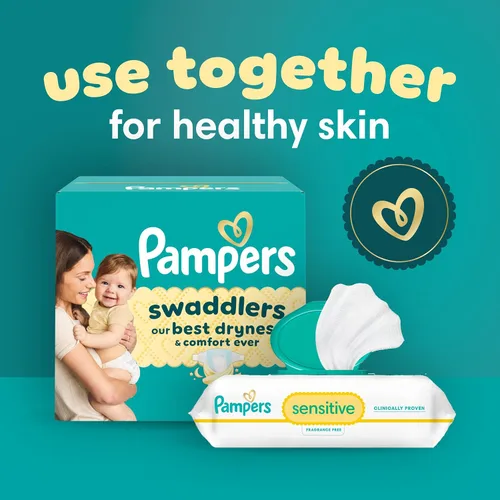 Miniatura 14 de Pañales Pampers Swaddlers, Talla 1 (8-14 libras), 198 unidades, absorbentes, mantiene al bebé seco y cómodo, pañal desechable seguro para la piel