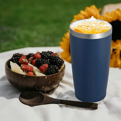 Miniatura 6 de Futtumy Vaso de viaje de acero inoxidable de 20 onzas con tapa y popote, vaso de café aislado, taza térmica de doble pared, recubrimiento en polvo