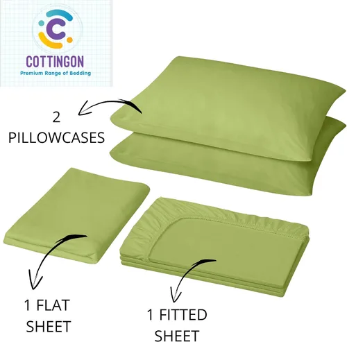 Miniatura 2 de Cottingon Juego de sábanas King de 4 piezas para camas ajustables, sábanas de microfibra de lujo para camas con números de sueño, se adapta a Salvia
