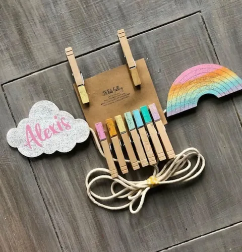 Miniatura 3 de Recorte de madera de nube sin terminar disponible en una variedad de tamaños y grosores (1/8 pulgadas de grosor, mediano 8 x 5 pulgadas