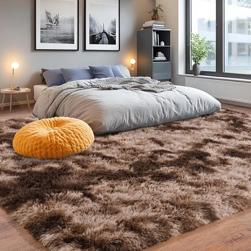 Miniatura 161 de Alfombras de área de 8x10 para sala de estar, alfombra shaggy grande ultra suave y esponjosa para dormitorio, alfombras de felpa mullida Blanco crema