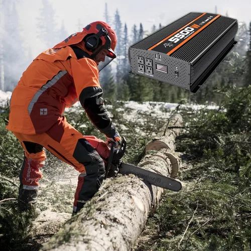 Miniatura 6 de Inversor de 5500 W de 12 V a 110 V/120 V, inversor de corriente para camión, RV, inversor de energía solar, inversor de 5000 vatios, convertidor