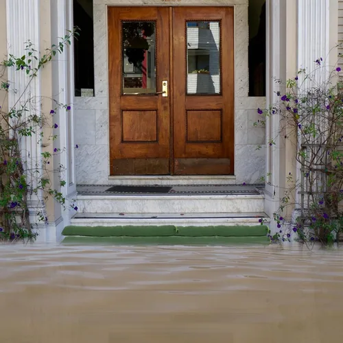 Miniatura 4 de 4 bolsas de arena de 3 x 6 pulgadas de largo para inundaciones – Tubo de lona gruesa para protección contra inundaciones con banda elástica, tubo