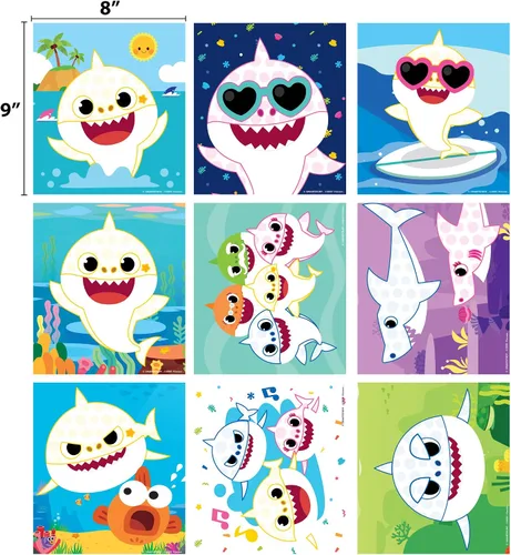 Miniatura 6 de Horizon Group USA Baby Shark Dot - Bloc de arte y marcadores, bloc de pintura de actividades encuadernadas en espiral, dabbers aptos para viajes