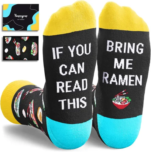 HAPPYPOP Calcetines divertidos para hombres y mujeres - Calcetines de palomitas de maíz, Taco Ramen Margarita Regalo