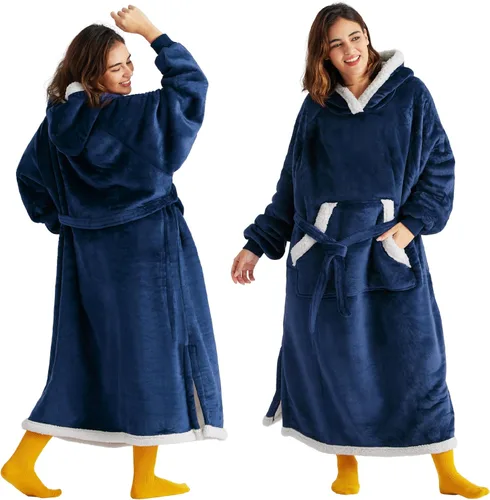 Miniatura 22 de Bedsure Manta Ponible con Capucha, Cómoda Sudadera Manta Larga con Capucha como Regalos de Sudadera para el Día de las Madres para Mamá Mujeres