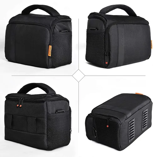 Miniatura 2 de FOSOTO Funda impermeable (con cubierta de lluvia) para cámara de hombro compatible con Nikon D5600 D750 D3300 Canon Rebel SL2 T7i EOS 80D 60D Sony