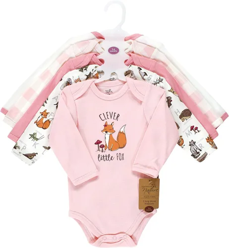 Miniatura 2 de Touched by Nature baby-girls Organic Cotton Long-sleeve Bodysuits