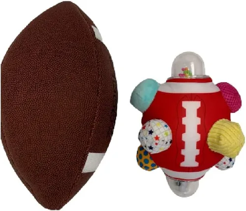 Miniatura 8 de Pelota de fútbol con baches para desarrollo cognitivo de bebés, niños y niñas, recién nacidos a 36 meses, juguete sensorial de sonajero de fútbol