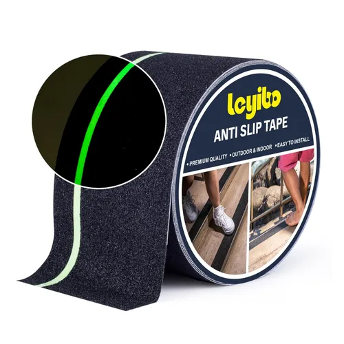 Miniatura 9 de Cinta antideslizante transparente impermeable para exteriores/interiores, 4 pulgadas x 35 pies, cinta de agarre de tracción antideslizante para Claro