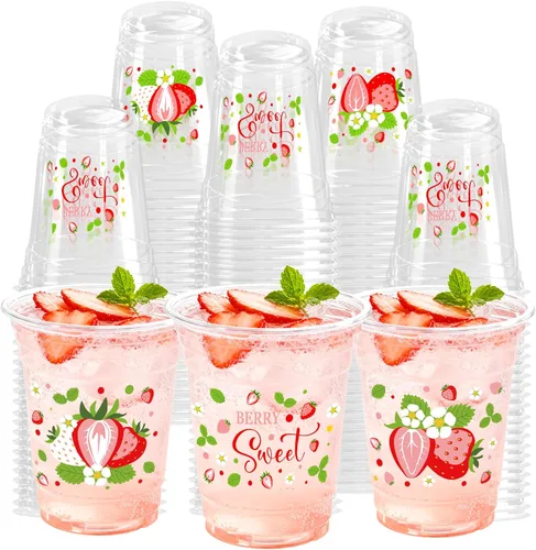 Miniatura 12 de 100 Piezas Vasos de Plástico Rosa Fiesta Vaquera Occidental 12 OZ Vasos Desechables Disco, Diseños de Sombrero Vaquero, Bota y Bola Disco