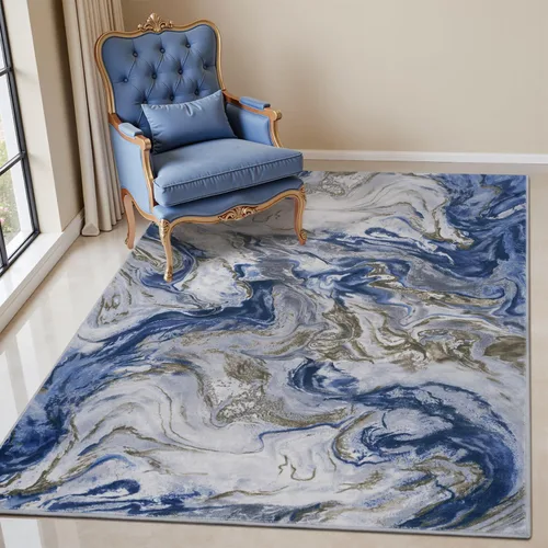 Miniatura 19 de Alfombras de área de 9 x 12 pies para sala de estar, moderna alfombra abstracta para dormitorio, contemporánea, lavable a máquina, alfombra grande