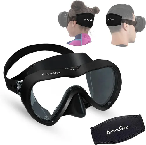 Miniatura 8 de OMGear - Gafas de natación con cubierta para la nariz, máscara de buceo y esnórquel, máscara para niños y adultos, máscara de esnórquel para buceo