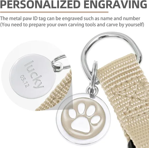 Miniatura 4 de PUPTECK arnés para perro para no jalar, reflejante, ajustable, básico, de nailon, chaleco para cachorro, para caminar al aire libre con etiqueta
