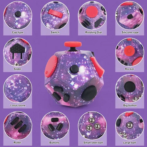 Miniatura 3 de UOOEFUN Juguetes sensoriales cúbicos para personas inquietas, juguetes para ansiedad, TDAH, autismo, alivio del estrés para niños y adultos, mejora