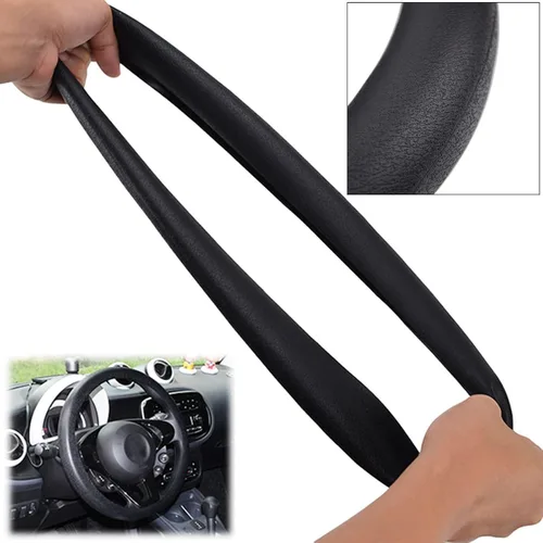 Miniatura 6 de AUTOXBERT Funda de silicona para volante, transpirable, antideslizante, protector de volante de automóvil, accesorio de decoración universal