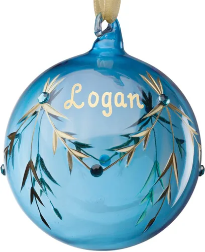 Miniatura 13 de Personalized Planet Adorno de bola de Navidad de piedra natal de cristal con nombre personalizado pintado a mano Abril - Diamante gris