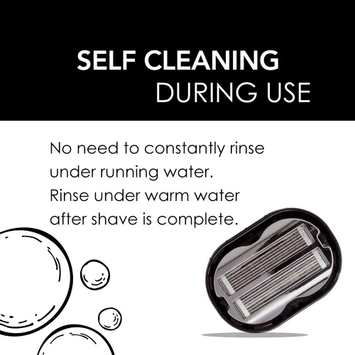 Miniatura 8 de Omnishaver - Afeitadoras bidireccionales prémium para hombres y mujeres, 3 veces más rápidas que las maquinillas de afeitar desechables, suaves