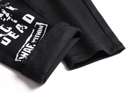 Miniatura 6 de Jeans ajustados con estampado de calavera y letras para hombre