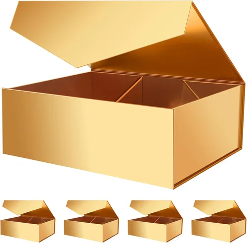 Miniatura 23 de Caja de regalo negra con ventana, caja de regalo magnética transparente para regalo, caja de propuesta de padrino de boda (10.5 x 7.5 x 3 pulgadas)