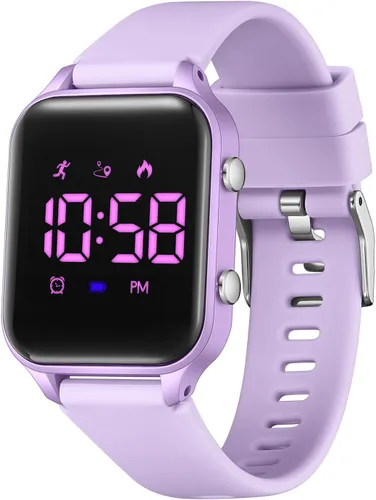 Relojes digitales para niños y niñas, reloj deportivo con rastreador de fitness, podómetro, alarmas, cronómetro, no necesita aplicación, reloj